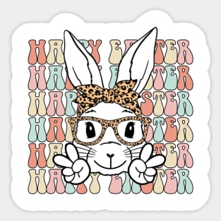 Cute Bunny for Happy Easter Day Sticker